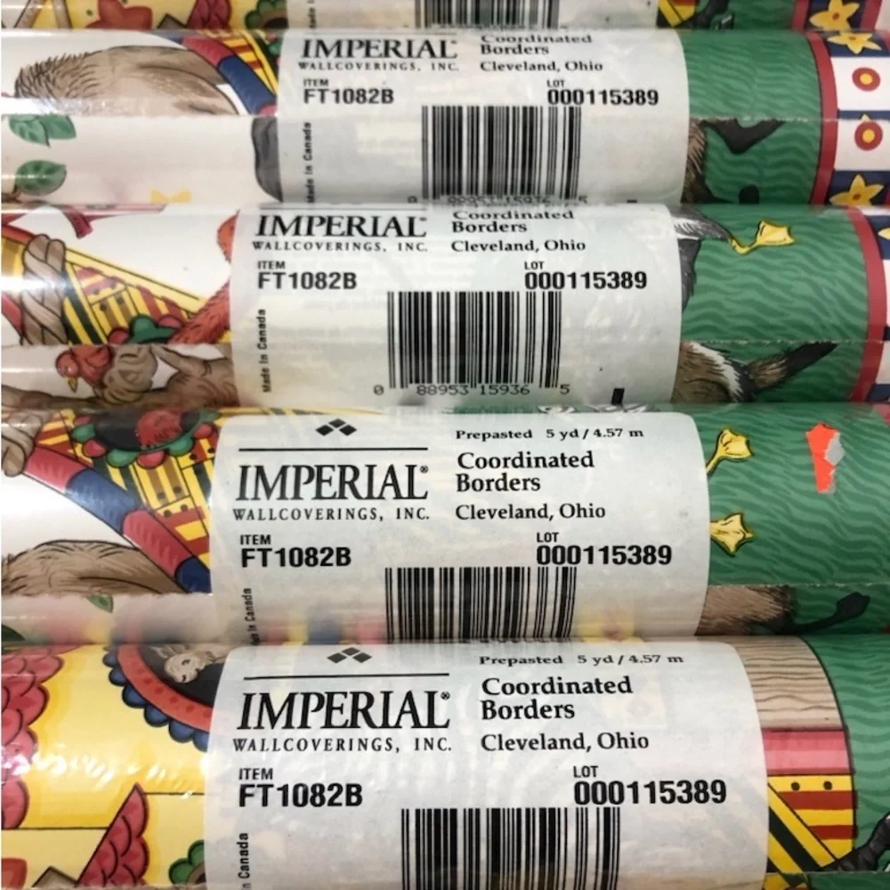 Imperial coordinated borders wallcoverings (lot of 6) prepasted rolls 5yds